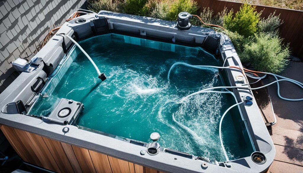 hot tub draining