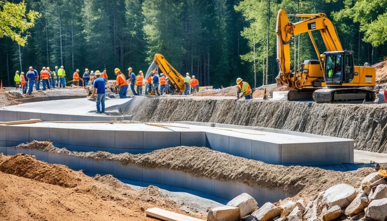 retaining wall construction